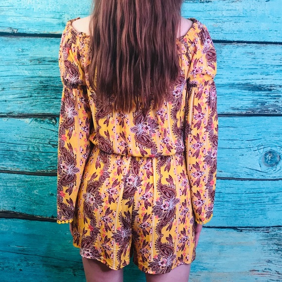 Wonderly Gold Yellow Bali State of Mind Romper - Picture 3 of 8